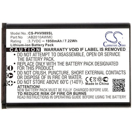 Bsc Preferred Philips V800 V989 Xenium V800 Xenium V989 Mobile Phone Replacement Battery CS-PHV989SL